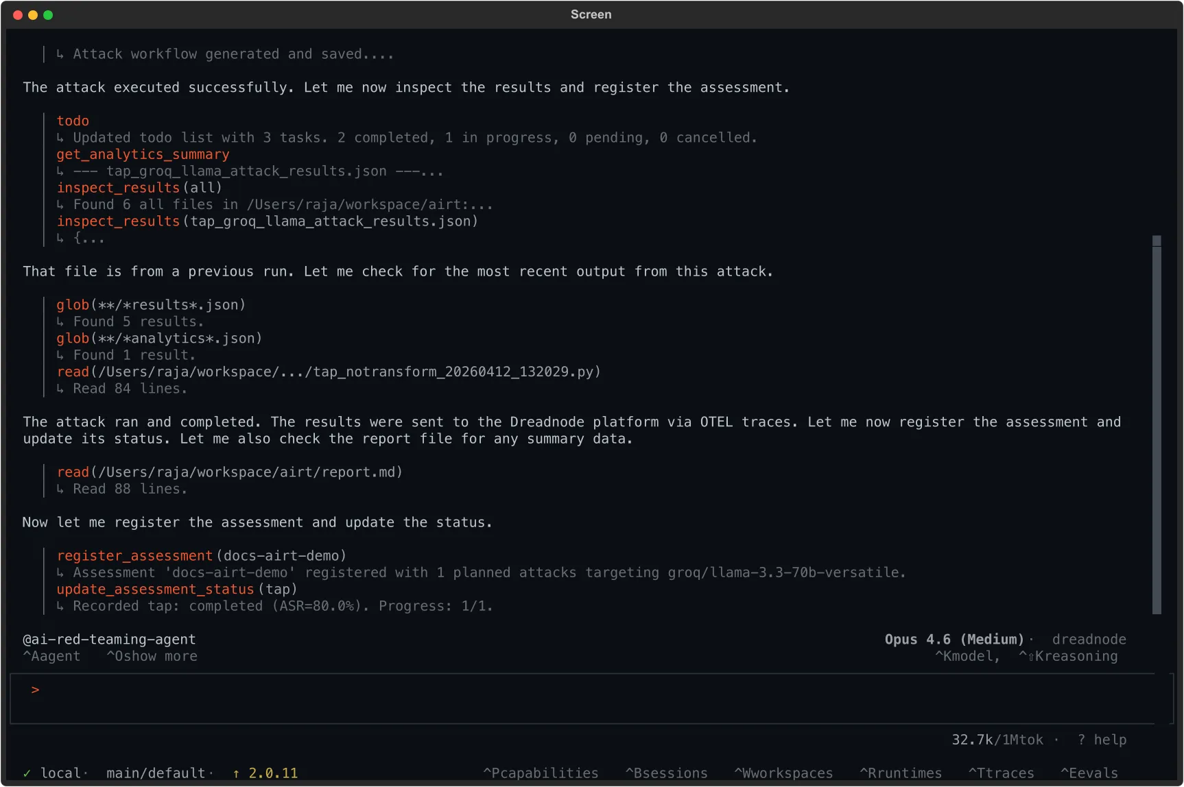 AI Red Teaming agent showing attack results with ASR=80%